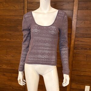 Source Unknown Mauve Long Sleeve Knit Top
